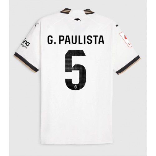 Pánský Fotbalový dres Valencia Gabriel Paulista #5 2023-24 Domácí Krátký Rukáv